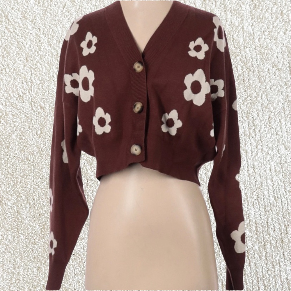 •Isalis Chocolate Brown Fall Cardigan•